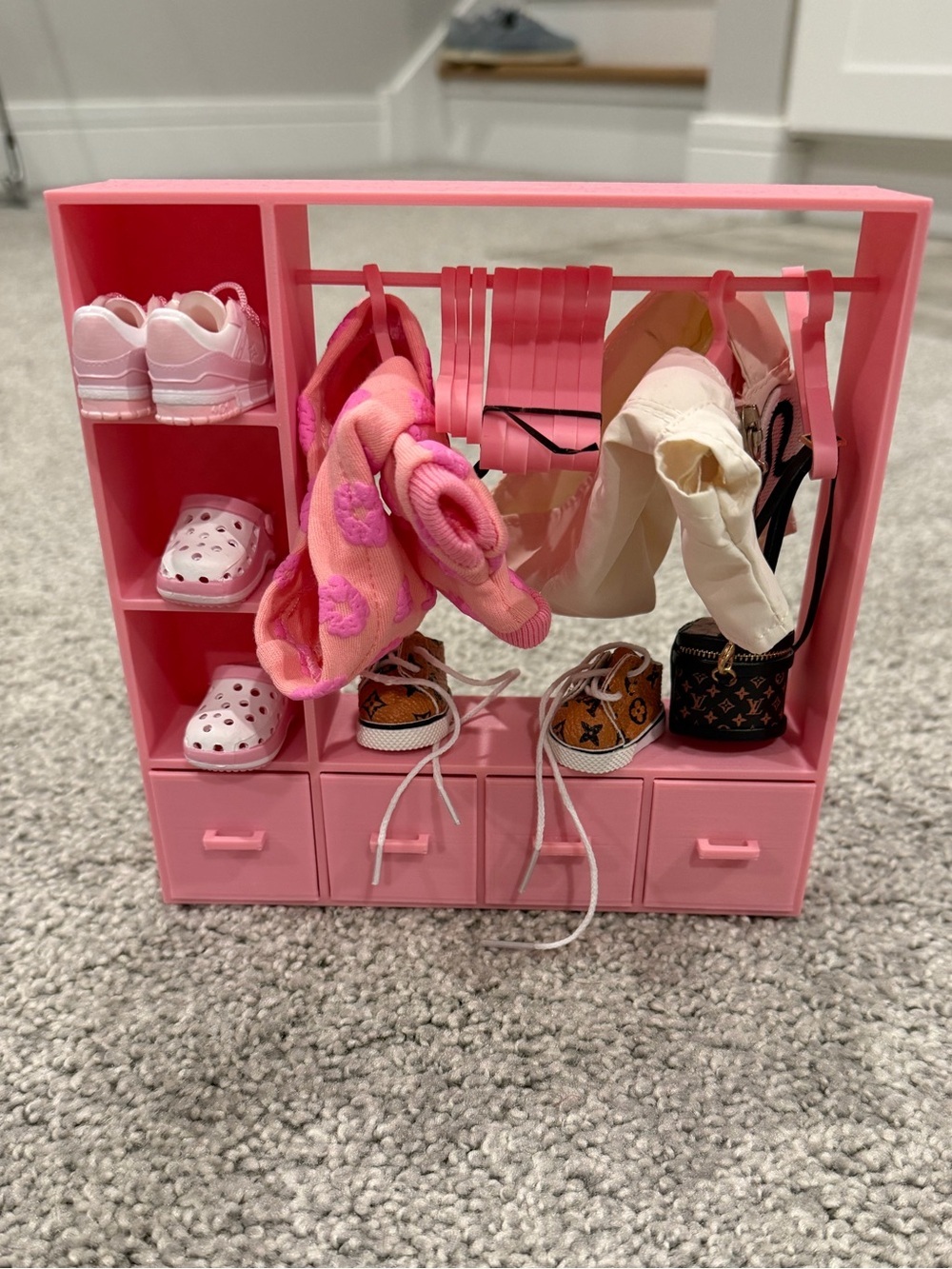Labubu Closet / Wardrobe Small Plus 10 Labubu Hangers